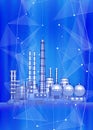 Modern chemical manufacturing plant - the concept of modern technology