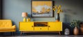 Modern Chest of Drawers in Vibrant yellow color