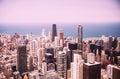 Modern Chicago Skyline Aerial View