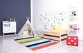 Modern child room interior with bed Royalty Free Stock Photo