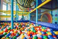 Modern children playground indoor Royalty Free Stock Photo