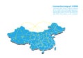 Modern of china Map connections network design, Best Internet Concept of china map business from concepts series