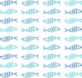 Modern Christian Fish Symbol Pattern Beach Colors