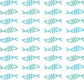 Modern Christian Fish Symbol Vector Pattern Beach Colors Royalty Free Stock Photo