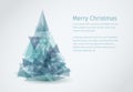 Modern Christmas Card With Christmas Tree
