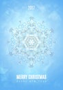 Modern Christmas fancy winter snowflake card