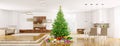Modern christmas interior 3d rendering Royalty Free Stock Photo