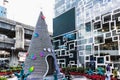 Modern Christmas tree at Siam Square, Sukhumvit road, Bangkok 