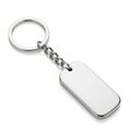 Modern chrome keychain with rectangular pendant Royalty Free Stock Photo
