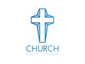 Modern Church Logo with Cross