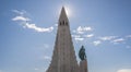 Modern church in Reykjavik - Hallgrimskirkja, Icel