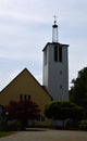 Modern Church in the Town Bomlitz, Lower Saxony Royalty Free Stock Photo