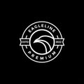 Modern circle badge with eagle logo design Royalty Free Stock Photo