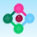 Modern Circle Infographic 4 Steps Royalty Free Stock Photo