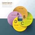 Modern circle origami style options banner