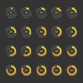 Modern circle progress bar icon set vector illustration