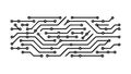 Modern Circuit Board Abstract Line Pattern, vector design Generative AI Royalty Free Stock Photo