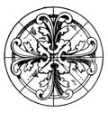 Modern Circular Panel is a early Gothic design, vintage engraving