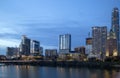 Modern city Austin skyline on sunset TX USA