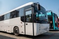 City buses at the parking lot