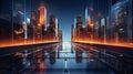 Modern city concept background. Urban architectural cityscape. Royalty Free Stock Photo
