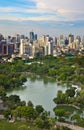 Modern city in a green environment,Suan Lum,Bangkok,Thailand