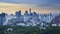 Modern city in a green environment,Suan Lum,Bangkok,Thailand Royalty Free Stock Photo