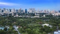 Modern city in a green environment,Suan Lum,Bangkok,Thailand. Royalty Free Stock Photo