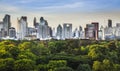 Modern city in a green environment. Royalty Free Stock Photo