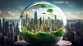 Modern city. Green technology and Environmental technology. Science Technology. Generated AI