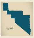 Modern City Map - Hialeah Florida city of the USA