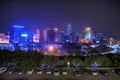 Modern city at night, Nanning, China Royalty Free Stock Photo