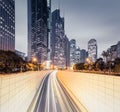 Modern city night view in shanghai Royalty Free Stock Photo