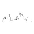 Modern City skyline . city silhouette. vector illustration in flat design Royalty Free Stock Photo