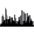 Modern City skyline . city silhouette. vector illustration in flat design Royalty Free Stock Photo