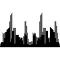 Modern City skyline . city silhouette. vector illustration in flat design Royalty Free Stock Photo