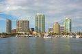 Modern city skyline, St. Petersburg, Florida, USA Royalty Free Stock Photo