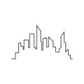 Modern City skyline . city silhouette. vector illustration in flat design Royalty Free Stock Photo