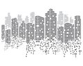 Modern City skyline vector illustration Royalty Free Stock Photo