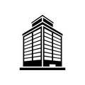 Modern city skyscraper glyph icon