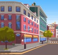 Modern City Street, Realistic Tranquil Town Look