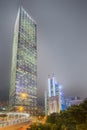 Modern city streets and office buildings Hong Kong, China. Royalty Free Stock Photo