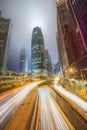 Modern city streets and office buildings Hong Kong, China. Royalty Free Stock Photo