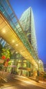 Modern city streets and office buildings Hong Kong, China. Royalty Free Stock Photo