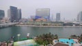 Modern city surrounded by water | View of Al Maryah island in Abu Dhabi city | Cleveland Clinic | landmarks
