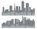 Modern cityscape urban silhouette landscape city real estate seamless template vector illustration