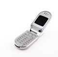 Modern clamshell cell phone Royalty Free Stock Photo