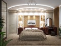 Modern Classic Bedroom Interior Design Royalty Free Stock Photo