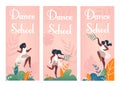 Modern Classic Dance School Invitation Flyers Set