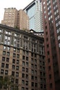 Modern and classic high-rise buildings in the center of Manhattan. New York Royalty Free Stock Photo